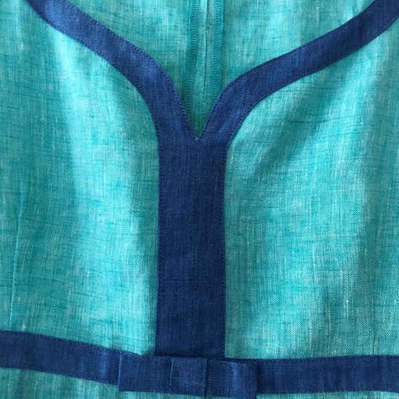 Linen sleeveless dress. - Picture 4 of 6